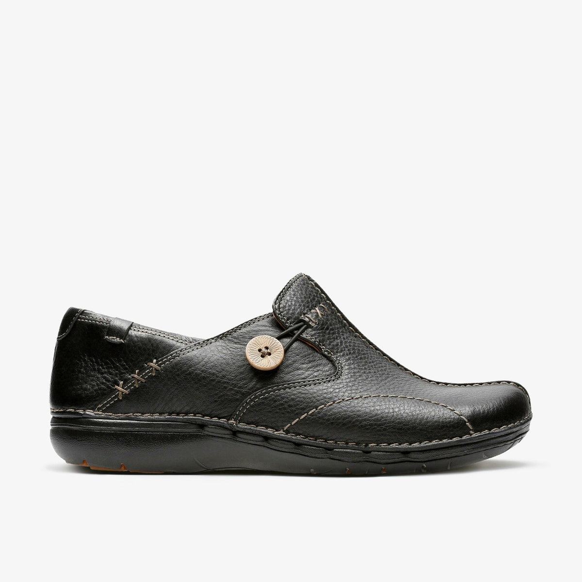 Women Un Loop Black Leather