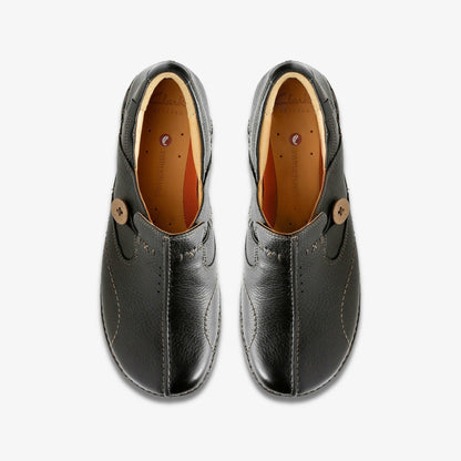 Women Un Loop Black Leather
