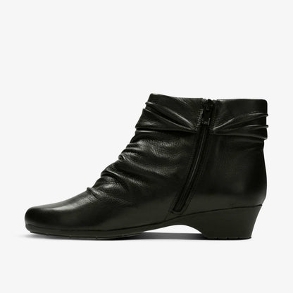 Women Matron Ella Ankle Boot Black Leather