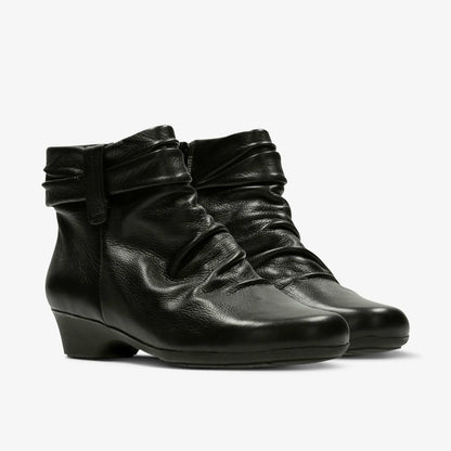 Women Matron Ella Ankle Boot Black Leather
