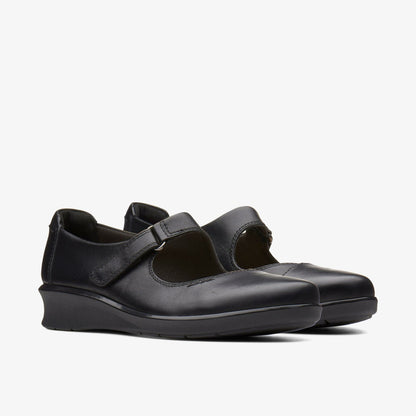 Women Hope Henley Black Leather