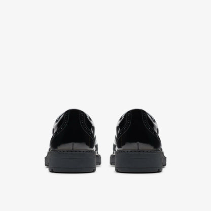 Kids Loxham Brogue Youth Black Patent