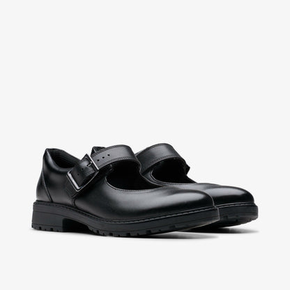 Kids Loxham Walk Youth Black Leather