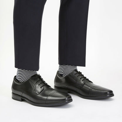 Men Howard Cap Black Leather