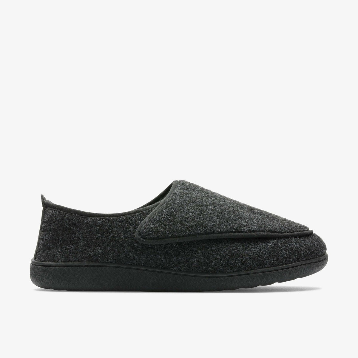 Men King Riptape Slipper Dark Grey Felt
