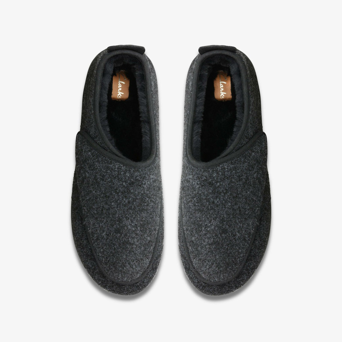 Men King Riptape Slipper Dark Grey Felt