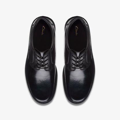 Men Kerton Lace Black Leather