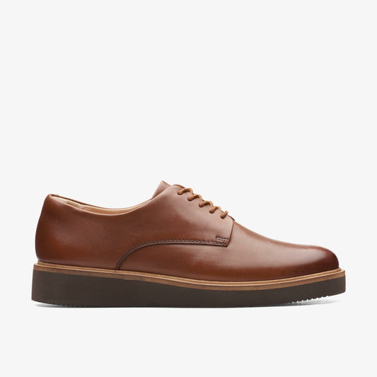 Women Glickly Derby Dark Tan Leather
