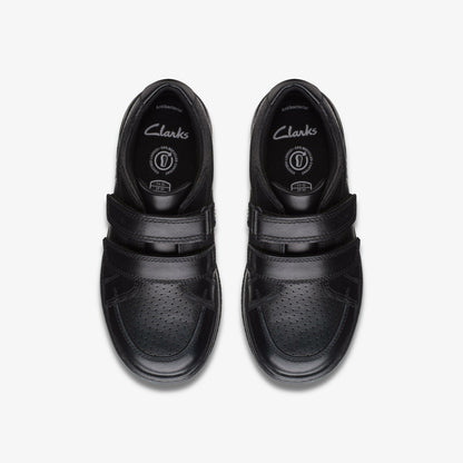 Kids Fawn Strap Kid Black Leather