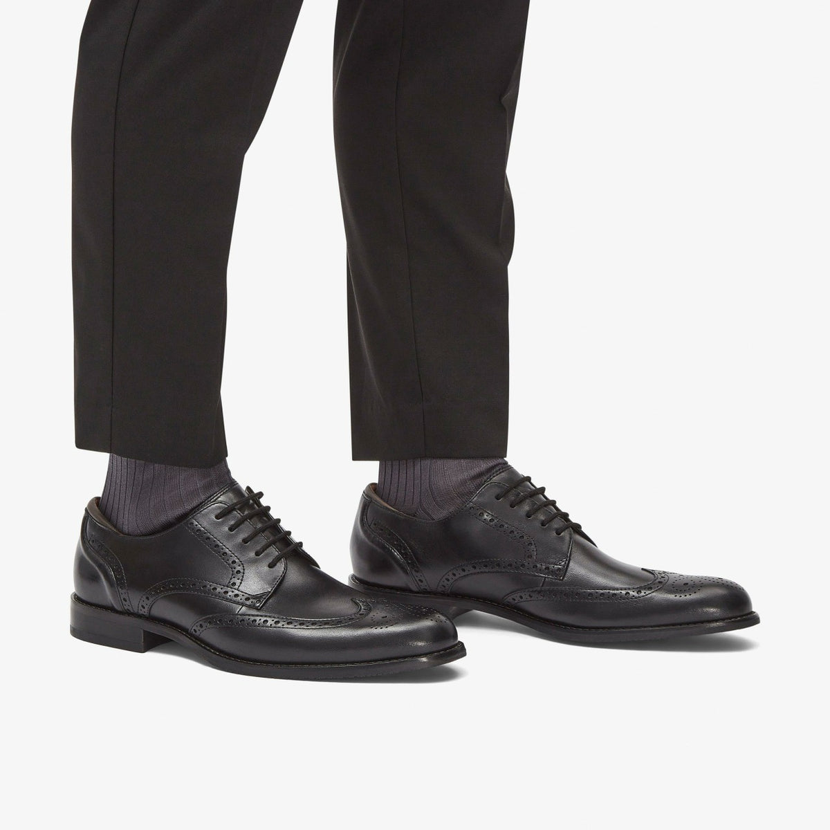 Men Craft Arlo Limit Brogue Black Leather