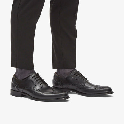 Men Craft Arlo Limit Brogue Black Leather