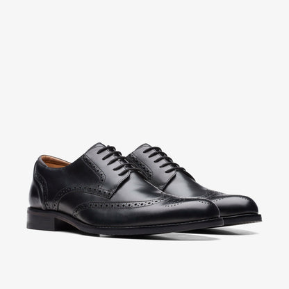 Men Craft Arlo Limit Brogue Black Leather