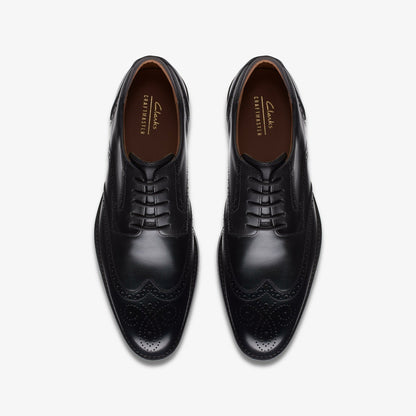 Men Craft Arlo Limit Brogue Black Leather