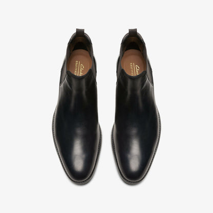 Men Craft Arlo Top Chelsea Boot Black Leather