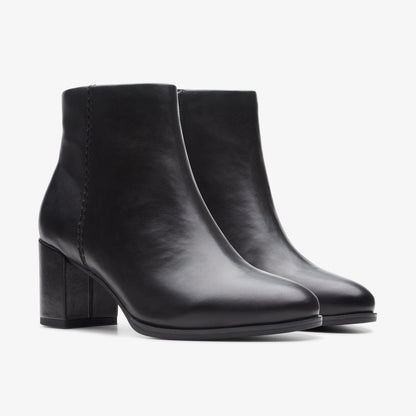 Women Freva 55 Zip Ankle Boot Black Leather