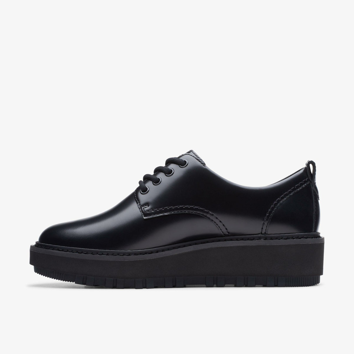 Women Orianna W Derby Black Leather