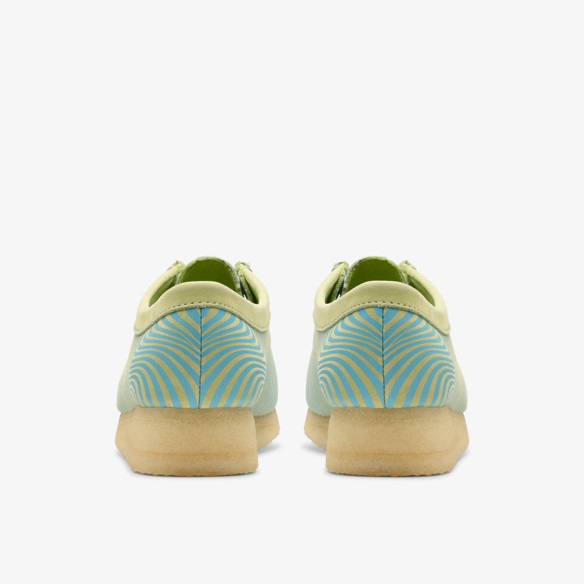 Women Wallabee Blue/Lime Print