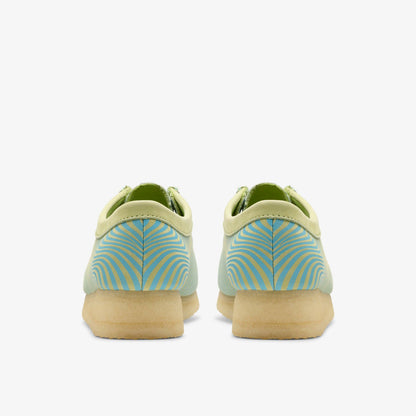 Women Wallabee Blue/Lime Print