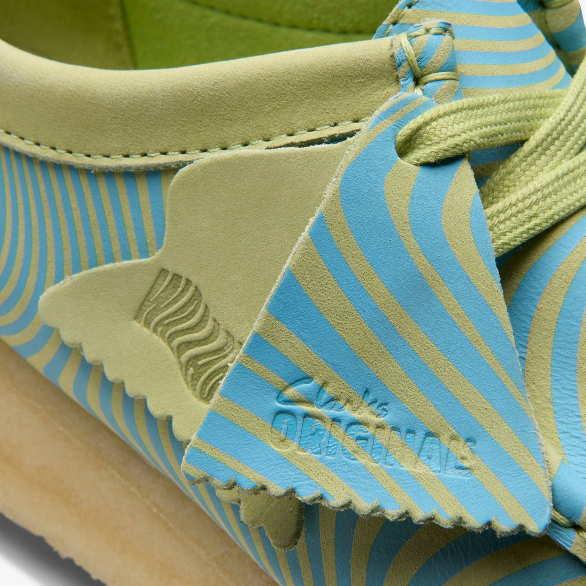 Women Wallabee Blue/Lime Print