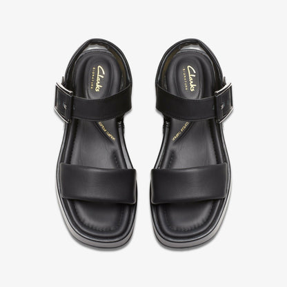 Women Alda Strap Black Leather