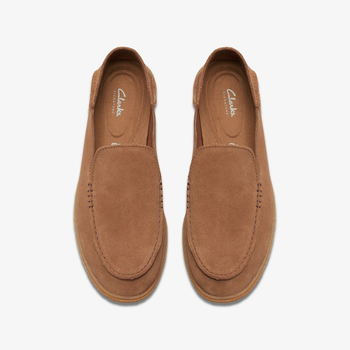 Men Clark Bay Step Loafer Cola Suede