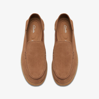 Men Clark Bay Step Loafer Cola Suede