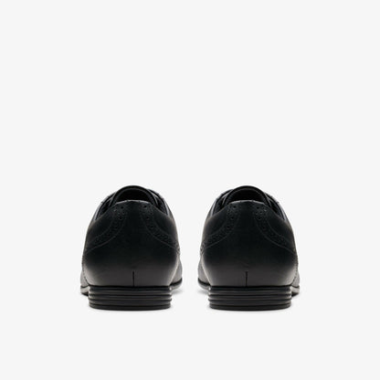 Kids Finja Brogue Youth Black Leather