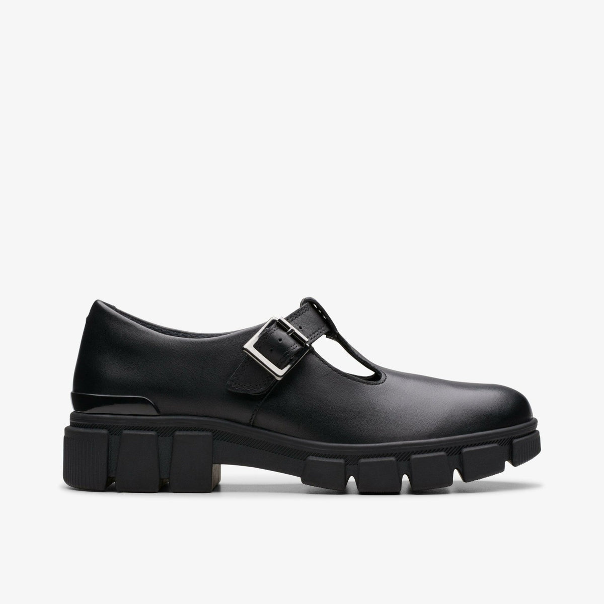 Kids Evyn Bar Youth Black Leather