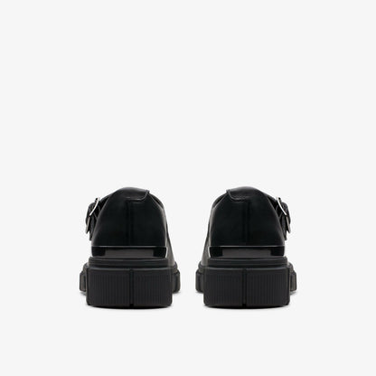 Kids Evyn Bar Youth Black Leather