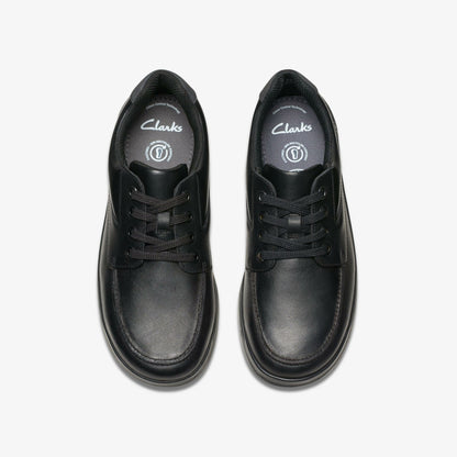 Kids Keelan Flare Youth Black Leather
