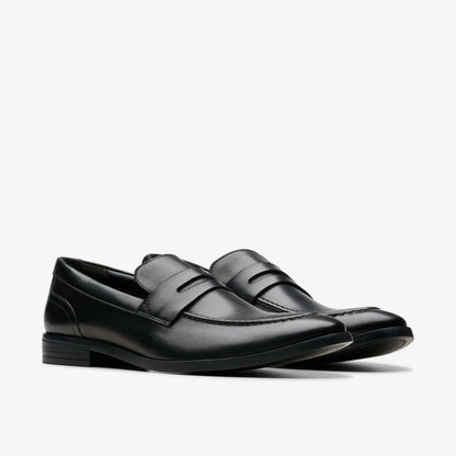Men Brandon Step Loafer Black Leather