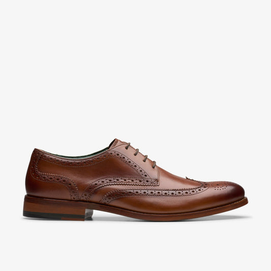 Men Craft James Tip Brogue Mid Tan Leather