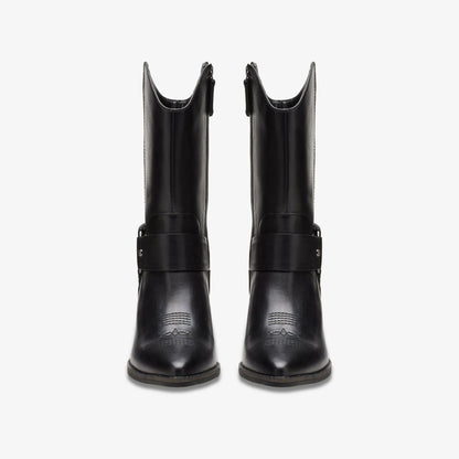 Women Morzine Rise Black Leather