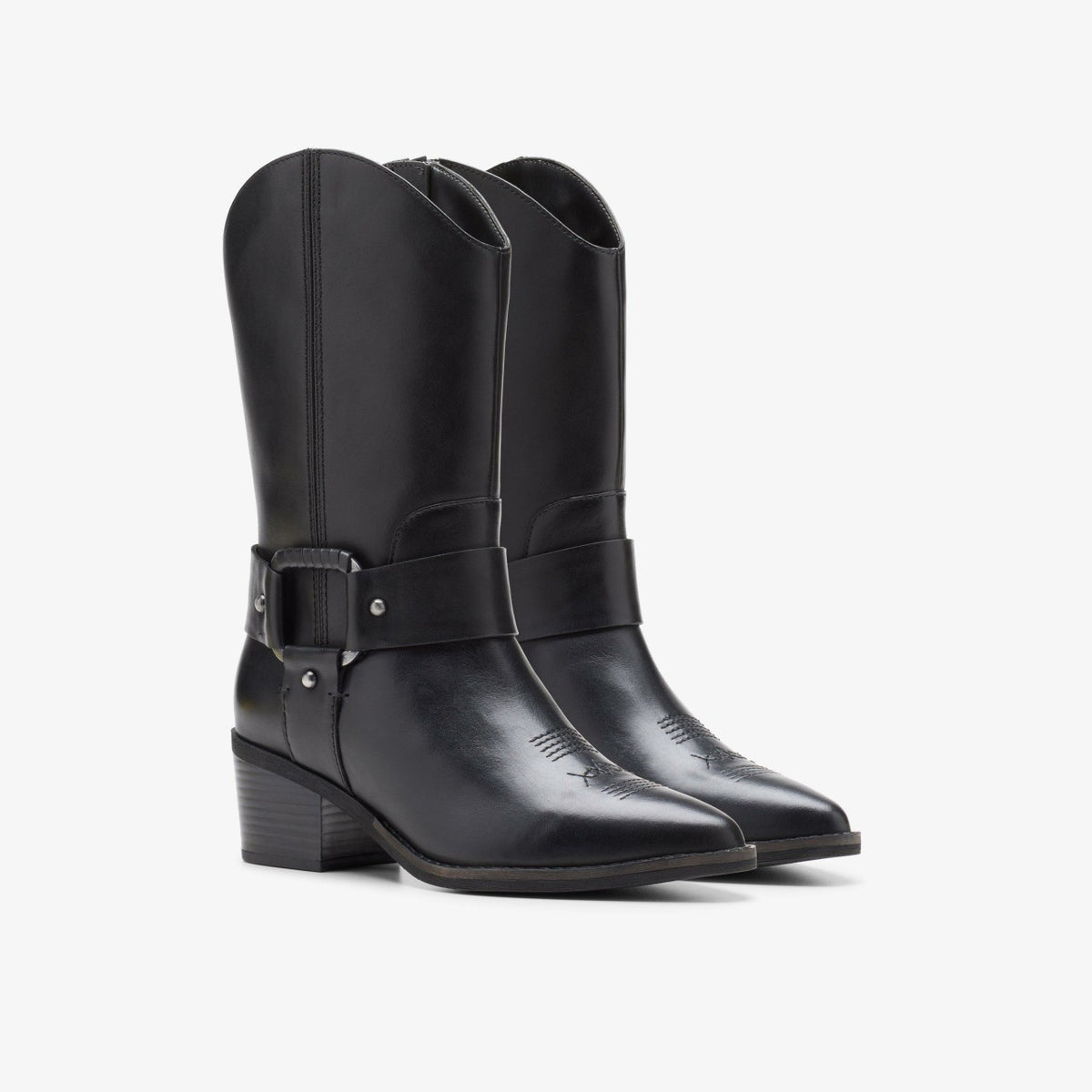 Women Morzine Rise Black Leather
