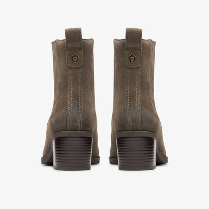 Women Morzine Top Ankle Boot Mole Grey Suede