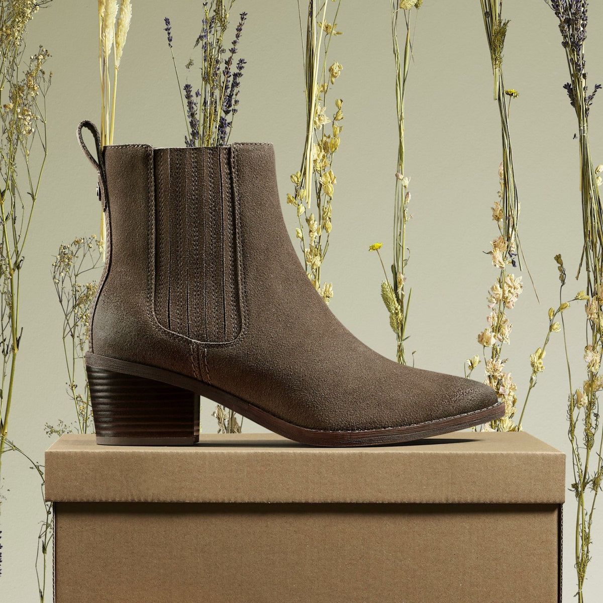 Women Morzine Top Ankle Boot Mole Grey Suede