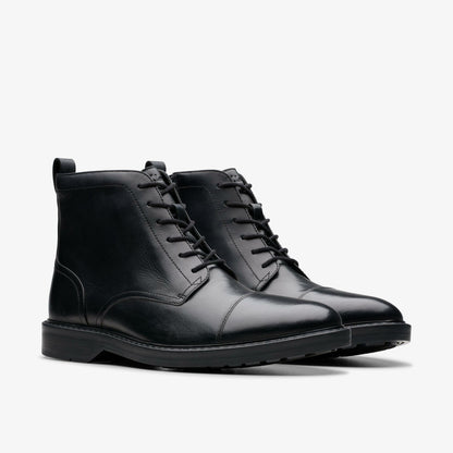 Men Aldwin Cap Black Leather