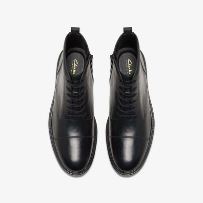 Men Aldwin Cap Black Leather