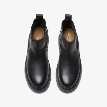 Women Hencroft Step Waterproof Black Leather