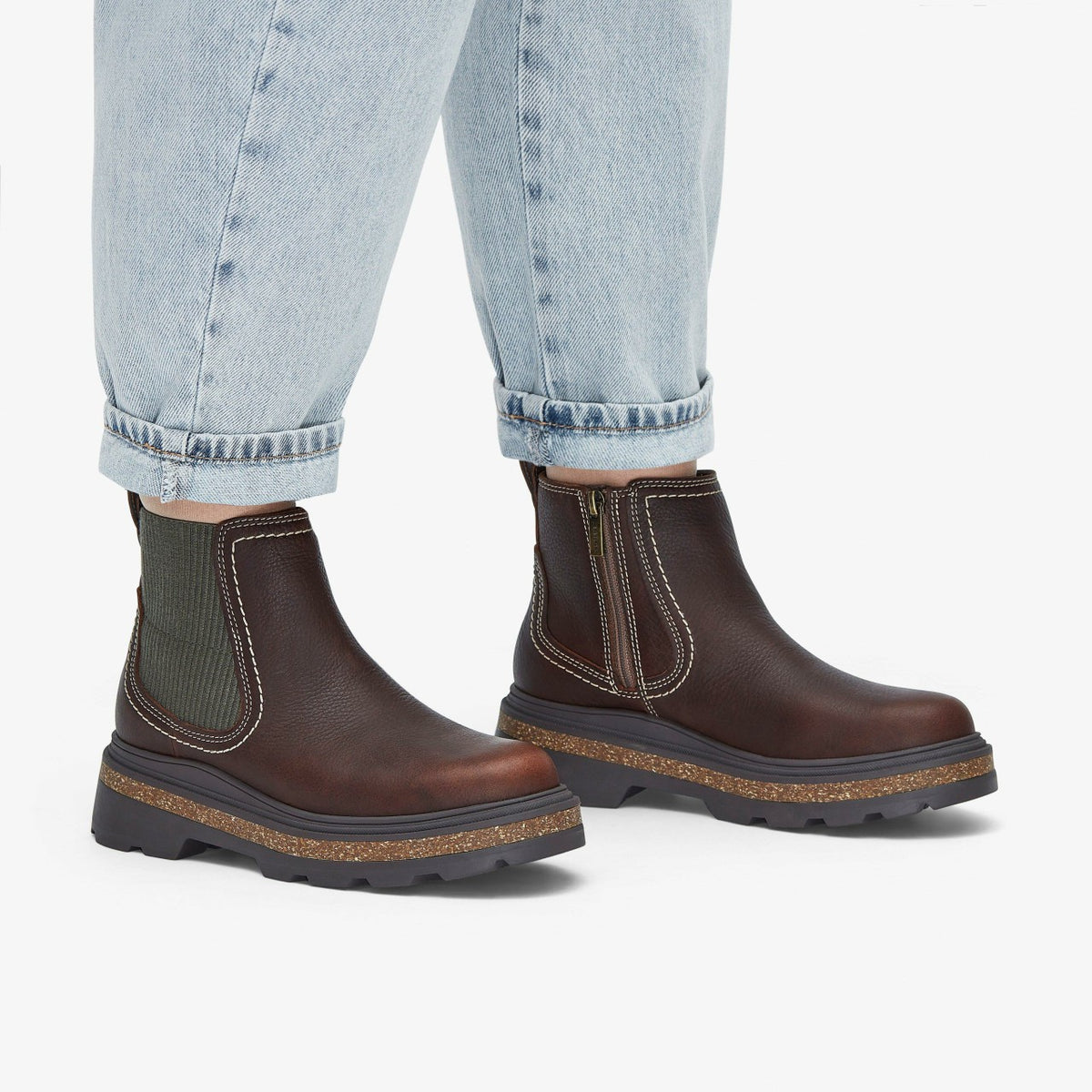 Women Hencroft Step Waterproof Brown Leather