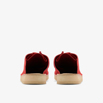 Women Desert Nomad Mule Red Suede