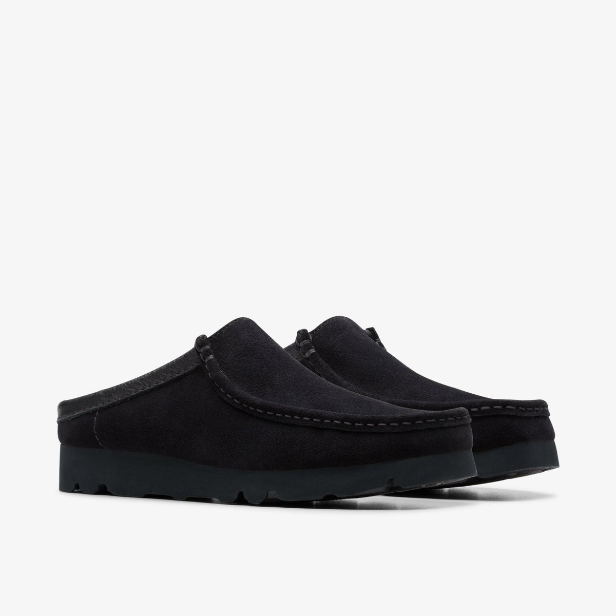 Men Wallabee Slip Black Suede