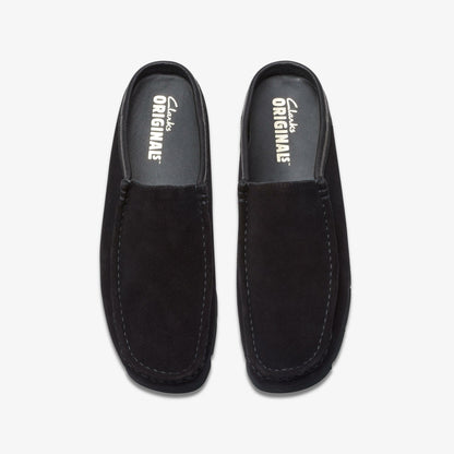 Men Wallabee Slip Black Suede