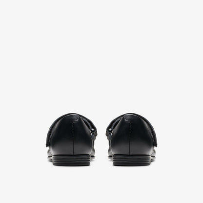 Kids Finja Gem Older Black Leather