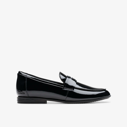 Kids Finja Bright Older Black Patent