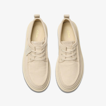 Men Polden Moc Off White Canvas