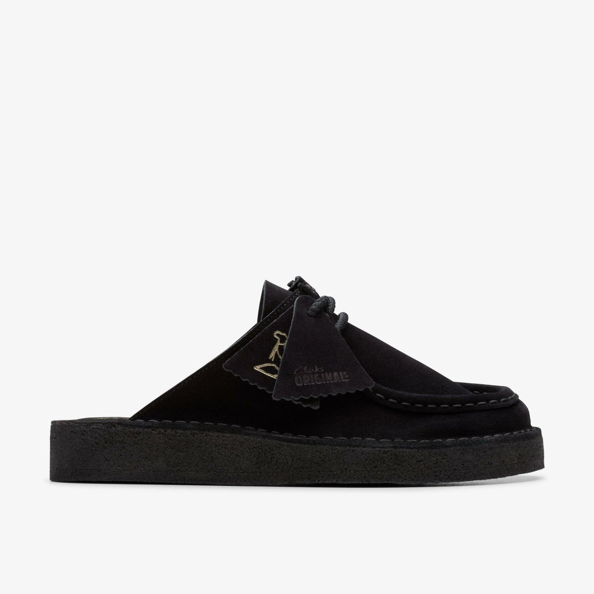 Women Desert Nomad Mule Black Suede