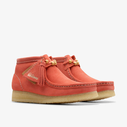 Women Wallabee Boot Coral Suede