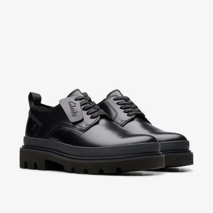 Men Badell Lace Black Leather