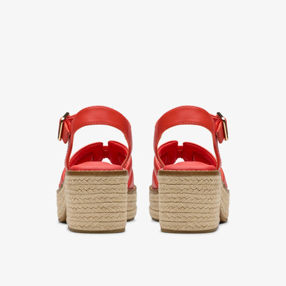 Women Coledale Strap Bright Red Leather